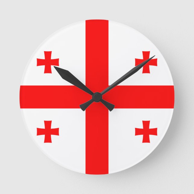 Reloj Redondo Mediano Bandera de Georgia (Anverso)