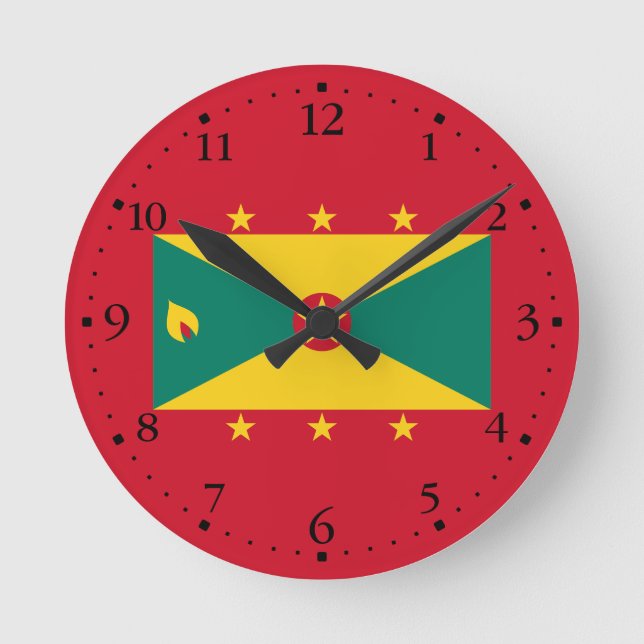 Reloj Redondo Mediano Bandera de Granada (Anverso)
