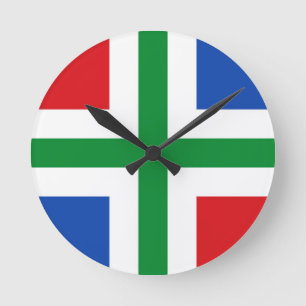 Reloj Redondo Mediano Bandera de Groninga (provincia)