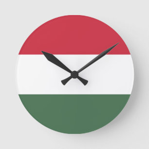 Reloj Redondo Mediano Bandera de Hungría