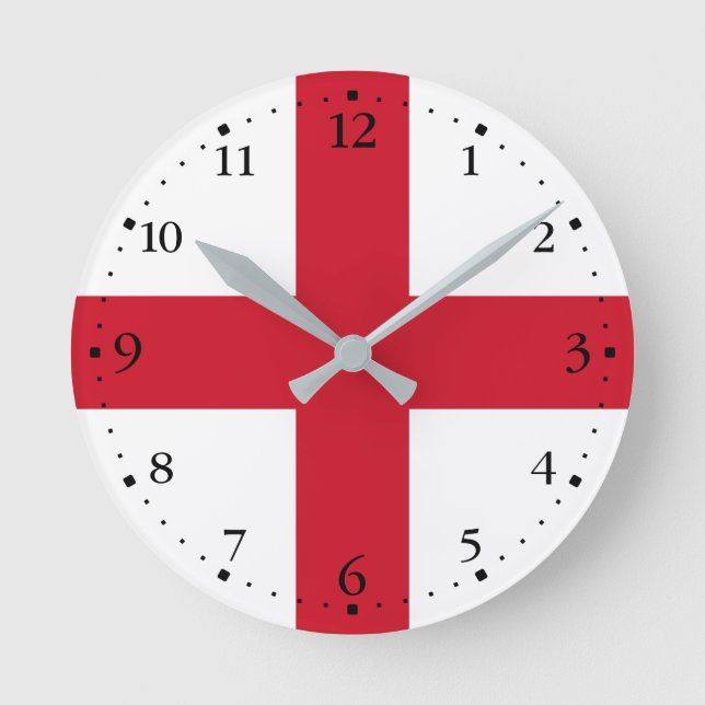 Reloj Redondo Mediano Bandera de Inglaterra (Anverso)