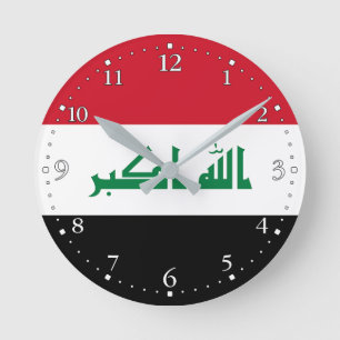 Reloj Redondo Mediano Bandera de Iraq