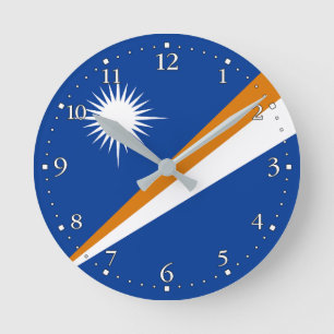 Reloj Redondo Mediano Bandera de Islas Marshall