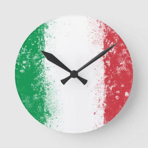 Reloj Redondo Mediano Bandera de Italia