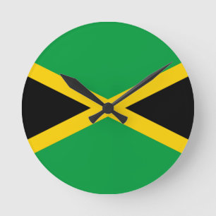 Reloj Redondo Mediano Bandera de Jamaica