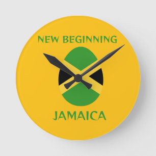 Reloj Redondo Mediano bandera de Jamaica