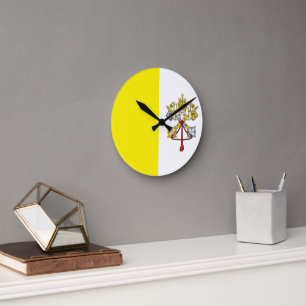 Reloj Redondo Mediano Bandera de la Ciudad del Vaticano