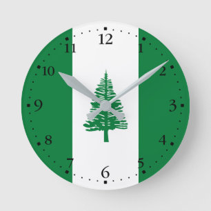 Reloj Redondo Mediano Bandera de la Isla Norfolk