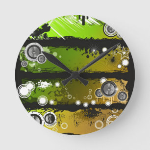 Reloj Redondo Mediano Bandera de la música del estilo del Grunge