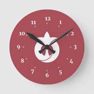 Reloj Redondo Mediano Bandera de la prefectura de Aichi, Japón