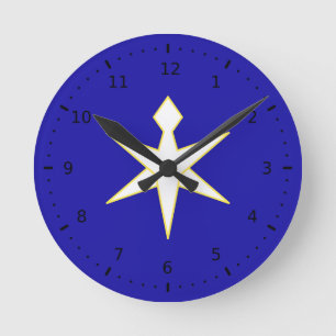 Reloj Redondo Mediano Bandera de la prefectura de Chiba, Japón