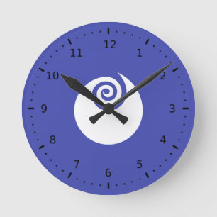 Reloj Redondo Mediano Bandera de la prefectura de Ibaraki, Japón