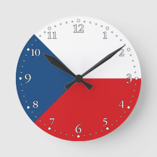 Reloj Redondo Mediano Bandera de la República Checa