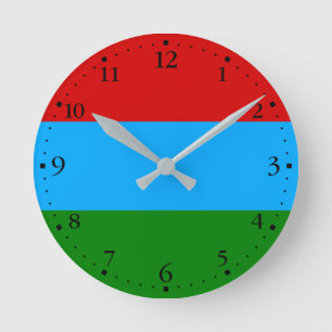 Reloj Redondo Mediano Bandera de la República de Carelia