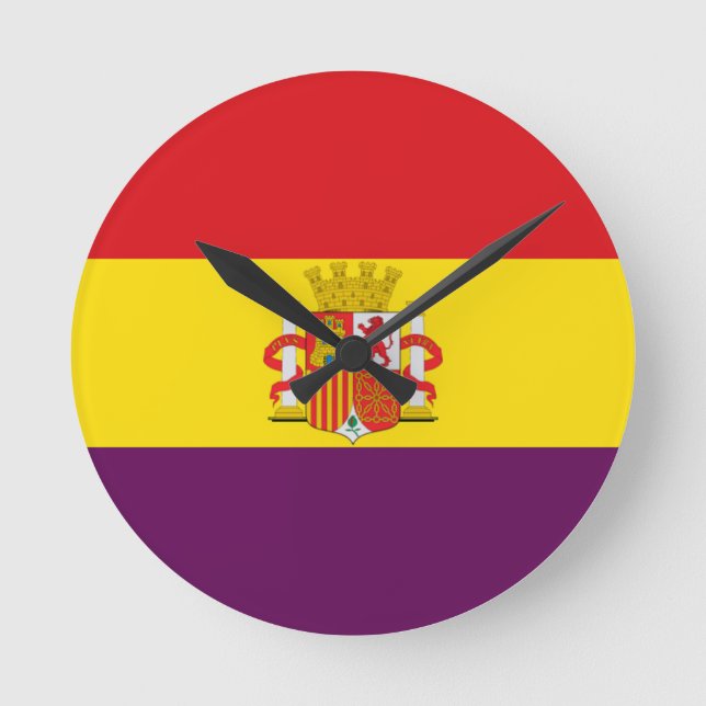 Reloj Redondo Mediano Bandera de la República Española (Anverso)