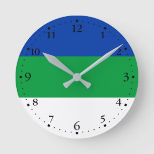 Reloj Redondo Mediano Bandera de la República Komi