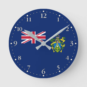 Reloj Redondo Mediano Bandera de las Islas Pitcairn