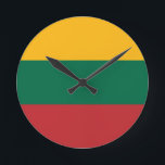Reloj Redondo Mediano Bandera de Lituania<br><div class="desc">Bandera de Lituania</div>