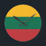 Reloj Redondo Mediano Bandera de Lituania<br><div class="desc">Bandera de Lituania</div>