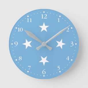 Reloj Redondo Mediano Bandera de los Estados Federados de Micronesia