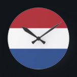 Reloj Redondo Mediano Bandera de los Países Bajos<br><div class="desc">Bandera de los Países Bajos</div>