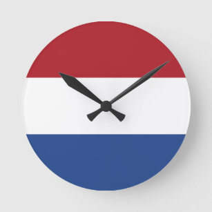 Reloj Redondo Mediano Bandera de los Países Bajos