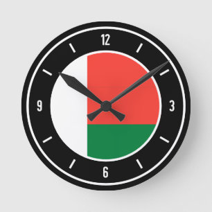 Reloj Redondo Mediano Bandera de Madagascar elegante