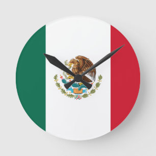 Reloj Redondo Mediano Bandera de México