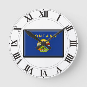 Reloj Redondo Mediano Bandera de Montana
