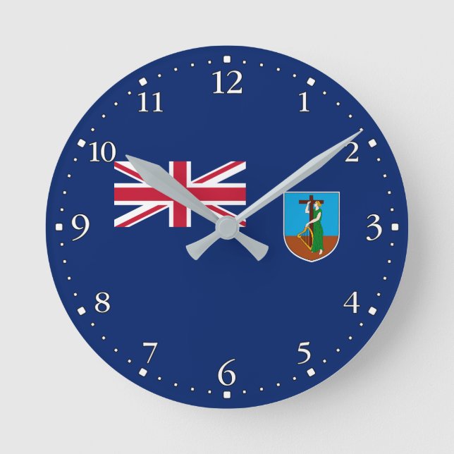 Reloj Redondo Mediano Bandera de Montserrat (Anverso)