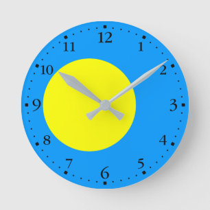 Reloj Redondo Mediano Bandera de Palau