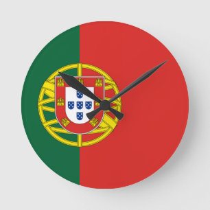 Reloj Redondo Mediano Bandera de portugal