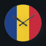 Reloj Redondo Mediano Bandera de Rumania<br><div class="desc">Bandera de Rumania</div>