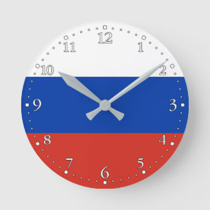 Reloj Redondo Mediano Bandera de Rusia