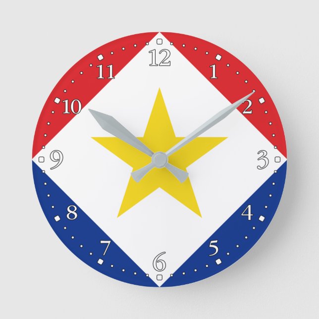 Reloj Redondo Mediano Bandera de Saba (Anverso)