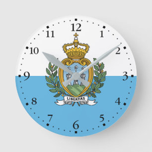 Reloj Redondo Mediano Bandera de San Marino