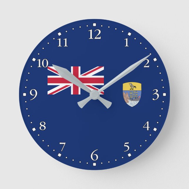 Reloj Redondo Mediano Bandera de Santa Elena (Anverso)