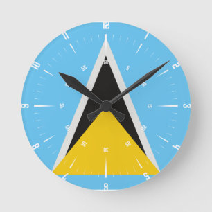 Reloj Redondo Mediano Bandera de Santa Lucía