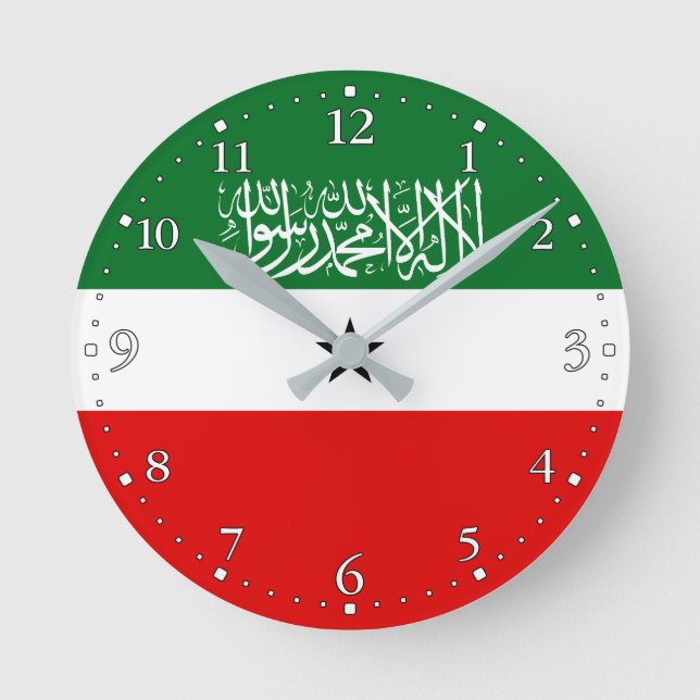 Reloj Redondo Mediano Bandera de Somalilandia (Anverso)