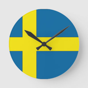 Reloj Redondo Mediano Bandera de Suecia