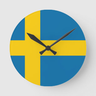 Reloj Redondo Mediano Bandera de Suecia