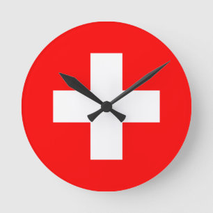 Reloj Redondo Mediano bandera de suiza