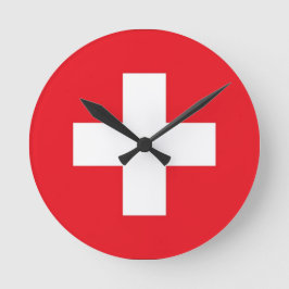 Reloj Redondo Mediano Bandera de Suiza