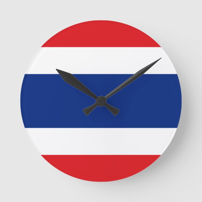 Reloj Redondo Mediano bandera de tailandia (Anverso)
