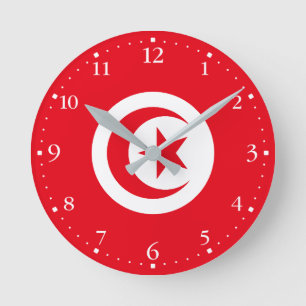 Reloj Redondo Mediano Bandera de Túnez