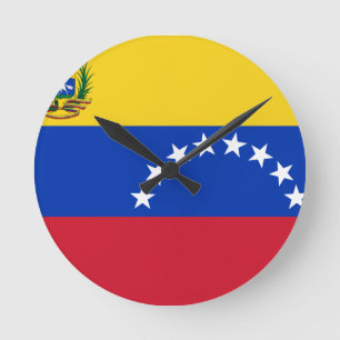 Reloj Redondo Mediano Bandera de Venezuela