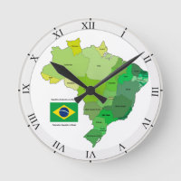 Bandera del Brasil y mapa político