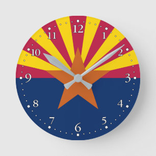 Reloj Redondo Mediano Bandera del estado de Arizona