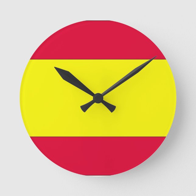 Reloj Redondo Mediano Bandera española (Anverso)