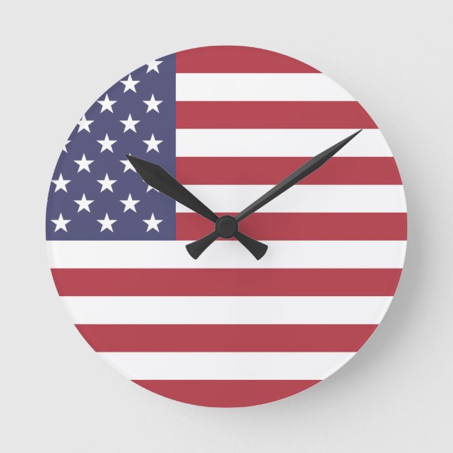 Reloj Redondo Mediano bandera estados unidos (Anverso)